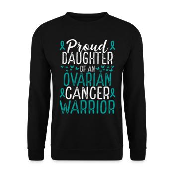 Ovarian Cancer Awareness Movement Daughter Ribbon - Unisex Pullover - Schwarz - Vorne - Alina (178cm) & Michal (187cm)