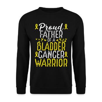 Bladder Cancer Awareness for Dad Ribbon Father - Unisex Sweatshirt - black - Front - Alina (178cm) & Michal (187cm)