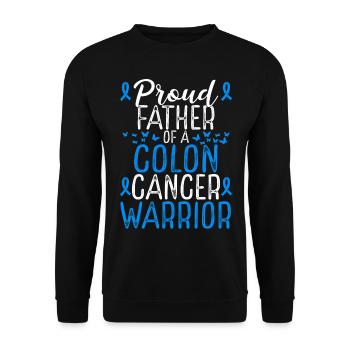 Colon Cancer Awareness Movement Dad Ribbon Father - Unisex Pullover - Schwarz - Vorne - Alina (178cm) & Michal (187cm)
