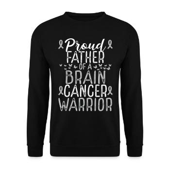Mouvement de sensibilisation aux tumeurs cérébrales Papa Ruban Père - Sweat-shirt Unisexe - noir - Devant - Alina (178cm) & Michal (187cm)