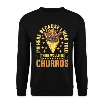 Churros - Sweat-shirt Unisexe - noir - Devant - Alina (178cm) & Michal (187cm)