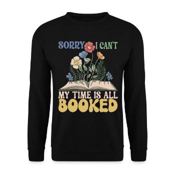 Lire des livres Rat de bibliothèque - Sweat-shirt Unisexe - noir - Devant - Alina (178cm) & Michal (187cm)