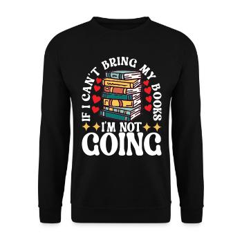 Lire des livres Rat de bibliothèque - Sweat-shirt Unisexe - noir - Devant - Alina (178cm) & Michal (187cm)