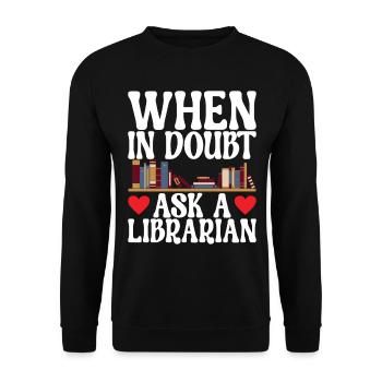 Bibliothèque de rats de bibliothèque de livres de lecture - Sweat-shirt Unisexe - noir - Devant - Alina (178cm) & Michal (187cm)