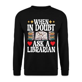 Bibliothèque de rats de bibliothèque de livres de lecture - Sweat-shirt Unisexe - noir - Devant - Alina (178cm) & Michal (187cm)