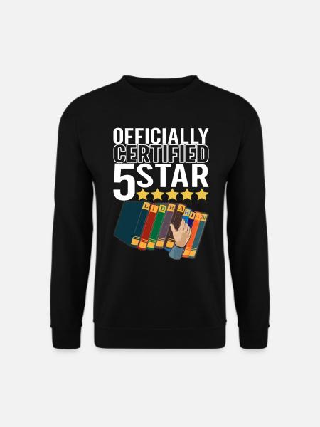 Bücher Lesen Bücherwurm Bibliothek - Unisex Pullover - Schwarz