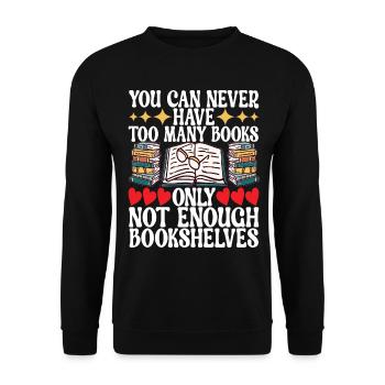 Bibliothèque de rats de bibliothèque de livres de lecture - Sweat-shirt Unisexe - noir - Devant - Alina (178cm) & Michal (187cm)