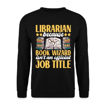 Bibliothèque de rats de bibliothèque de livres de lecture - Sweat-shirt Unisexe - noir - Devant - Alina (178cm) & Michal (187cm)