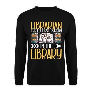 Bibliothèque de rats de bibliothèque de livres de lecture - Sweat-shirt Unisexe - noir - Devant - Alina (178cm) & Michal (187cm)