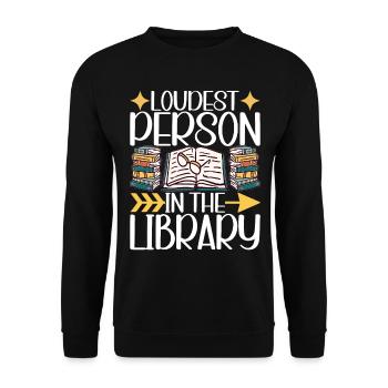 Bibliothèque de rats de bibliothèque de livres de lecture - Sweat-shirt Unisexe - noir - Devant - Alina (178cm) & Michal (187cm)