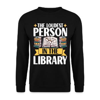Bibliothèque de rats de bibliothèque de livres de lecture - Sweat-shirt Unisexe - noir - Devant - Alina (178cm) & Michal (187cm)