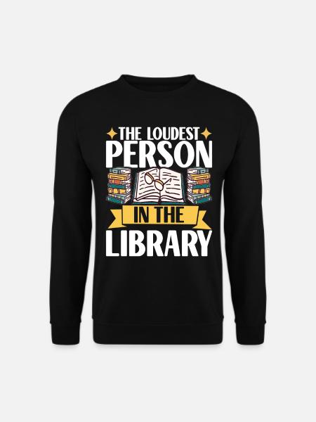 Bücher Lesen Bücherwurm Bibliothek - Unisex Pullover - Schwarz