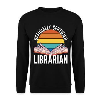 Lire des livres Rat de bibliothèque - Sweat-shirt Unisexe - noir - Devant - Alina (178cm) & Michal (187cm)