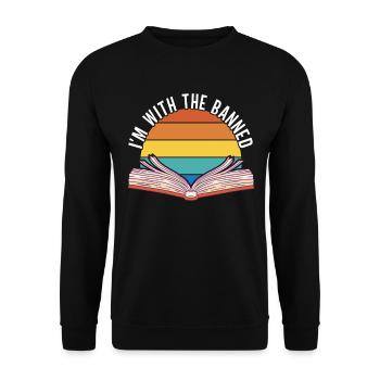 Lire des livres Rat de bibliothèque - Sweat-shirt Unisexe - noir - Devant - Alina (178cm) & Michal (187cm)