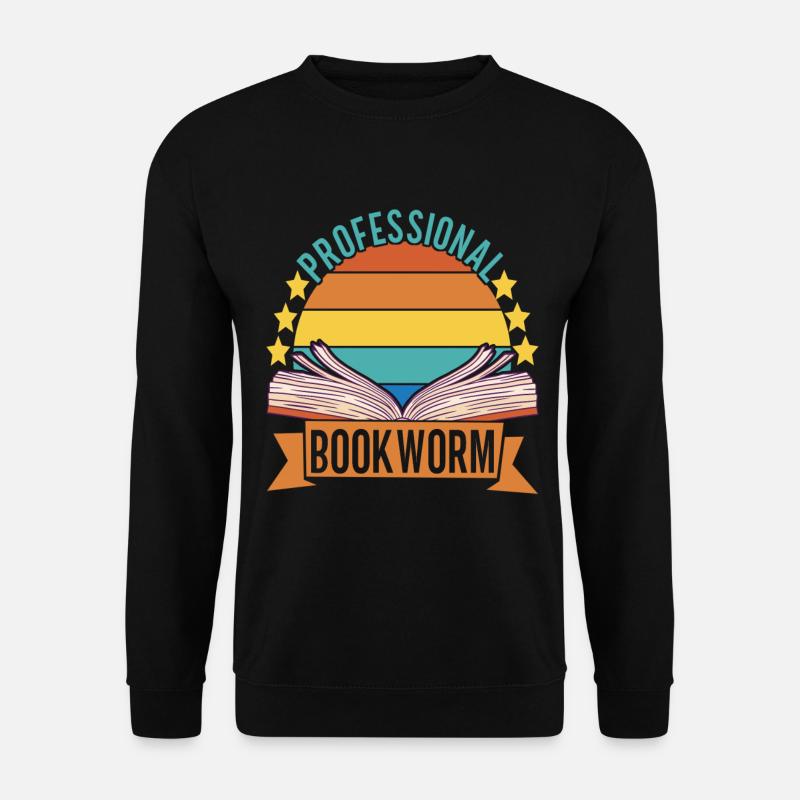 Reading Books Bookworm - Unisex Sweatshirt - black