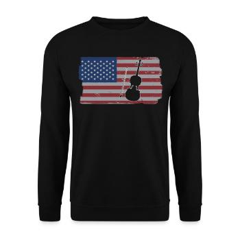 Violine Geige Musiker - Unisex Pullover - Schwarz - Vorne - Alina (178cm) & Michal (187cm)