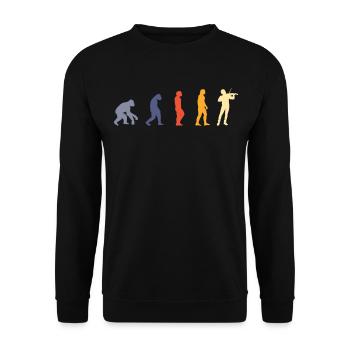 Violine Geige Musiker - Unisex Pullover - Schwarz - Vorne - Alina (178cm) & Michal (187cm)