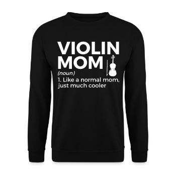 Violine Geige Musiker - Unisex Pullover - Schwarz - Vorne - Alina (178cm) & Michal (187cm)