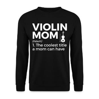 Violine Geige Musiker - Unisex Pullover - Schwarz - Vorne - Alina (178cm) & Michal (187cm)