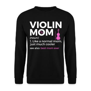 Violine Geige Musiker - Unisex Pullover - Schwarz - Vorne - Alina (178cm) & Michal (187cm)