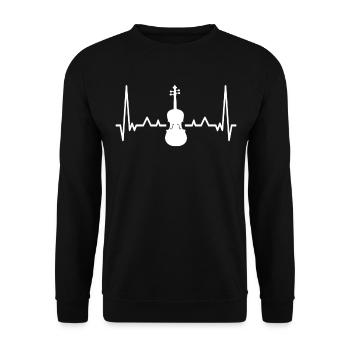 Violon Musicien - Sweat-shirt Unisexe - noir - Devant - Alina (178cm) & Michal (187cm)