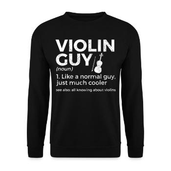 Violine Geige Musiker - Unisex Pullover - Schwarz - Vorne - Alina (178cm) & Michal (187cm)