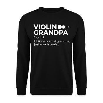 Violine Geige Musiker - Unisex Pullover - Schwarz - Vorne - Alina (178cm) & Michal (187cm)