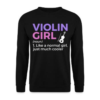 Violon Musicien - Sweat-shirt Unisexe - noir - Devant - Alina (178cm) & Michal (187cm)