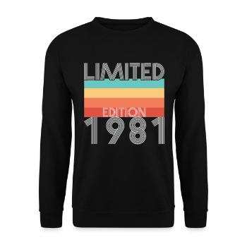 Limited Edition Retro 1981 - Unisex Sweatshirt - black - Front - Alina (178cm) & Michal (187cm)