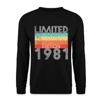 Limited Edition Retro 1981 - Unisex Sweatshirt - black - Front - Alina (178cm) & Michal (187cm)