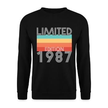 Limited Edition Retro 1987 - Unisex Sweatshirt - black - Front - Alina (178cm) & Michal (187cm)