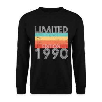 Limited Edition Retro 1990 - Unisex Sweatshirt - black - Front - Alina (178cm) & Michal (187cm)