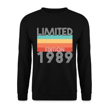 Limited Edition Retro 1989 - Unisex Sweatshirt - black - Front - Alina (178cm) & Michal (187cm)