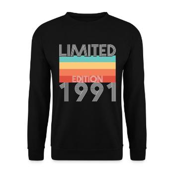 Limited Edition Retro 1991 - Unisex Sweatshirt - black - Front - Alina (178cm) & Michal (187cm)