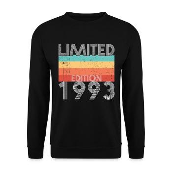 Limited Edition Retro 1993 - Unisex Pullover - Schwarz - Vorne - Alina (178cm) & Michal (187cm)