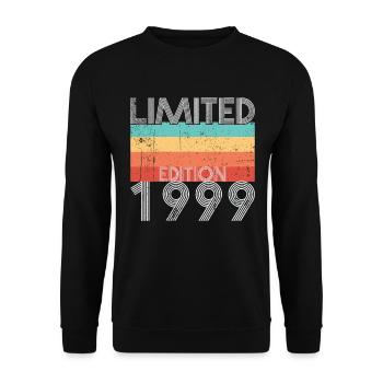 Limited Edition Retro 1999 - Unisex Sweatshirt - black - Front - Alina (178cm) & Michal (187cm)