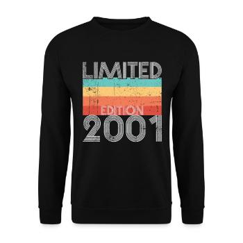 Limited Edition Retro 2001 - Unisex Sweatshirt - black - Front - Alina (178cm) & Michal (187cm)