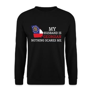 Rien ne me fait peur mari géorgien - Sweat-shirt Unisexe - noir - Devant - Alina (178cm) & Michal (187cm)