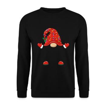 Christmas Gnome - Sweet Christmas Gnome - Unisex Sweatshirt - black - Front - Alina (178cm) & Michal (187cm)