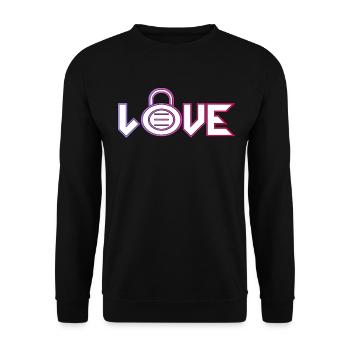 The only and true love, is love with a - Unisex Sweatshirt - black - Front - Alina (178cm) & Michal (187cm)