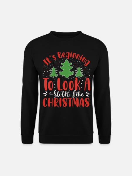 Ugly Christmas Sweater - sloth like Christmas - Unisex Pullover - Schwarz