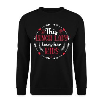 Cette dame du déjeuner l’aime - Sweat-shirt Unisexe - noir - Devant - Alina (178cm) & Michal (187cm)