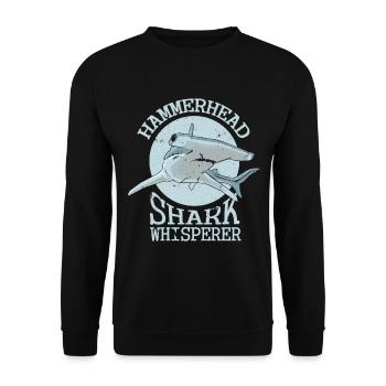 Hammerhai-flüsterer Meeresbiologe - Unisex Pullover - Schwarz - Vorne - Alina (178cm) & Michal (187cm)