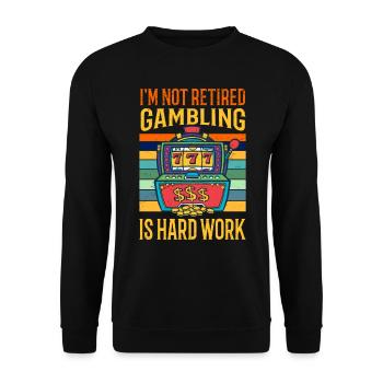 Casino Gambling Slot Machine Card Game - Unisex Sweatshirt - black - Front - Alina (178cm) & Michal (187cm)