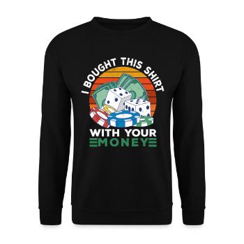 Casino Gambling Slot Machine Card Game - Unisex Sweatshirt - black - Front - Alina (178cm) & Michal (187cm)