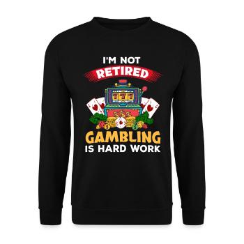 Casino Gambling Slot Machine Card Game - Unisex Sweatshirt - black - Front - Alina (178cm) & Michal (187cm)