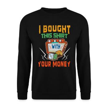 Casino Gambling Slot Machine Card Game - Unisex Sweatshirt - black - Front - Alina (178cm) & Michal (187cm)