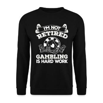 Casino Gambling Slot Machine Card Game - Unisex Sweatshirt - black - Front - Alina (178cm) & Michal (187cm)