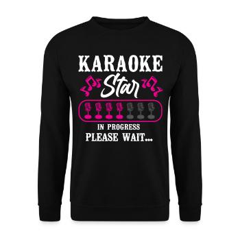 Karaoke Singer Karaoke Star In - Unisex Pullover - Schwarz - Vorne - Alina (178cm) & Michal (187cm)