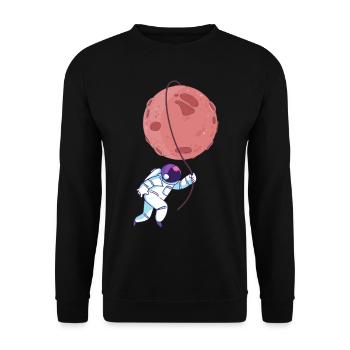 Drôle d’astronaute Astronaute aérospatial Mars Planète A - Sweat-shirt Unisexe - noir - Devant - Alina (178cm) & Michal (187cm)